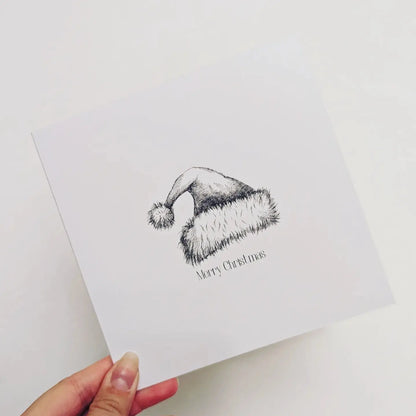 Christmas cards - Merry Christmas card, Christmas Card Packs, Christmas hat design, pack of 3 or 5