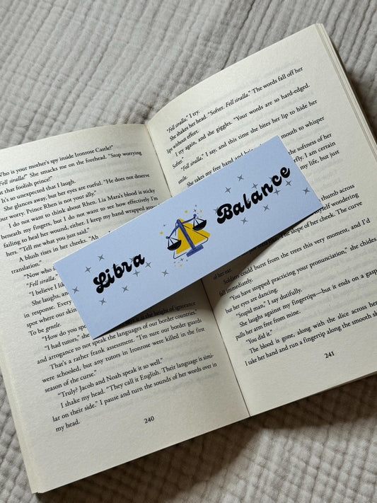 Zodiac sign - Libra Bookmark - Star Sign - High-Quality Celestial Bookmarks with Tassels - Gift for Book lover